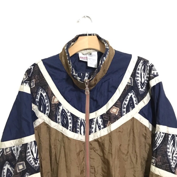 🔥Vintage 90s Tribal Windbreaker Jacket Large - Picture 3 of 5